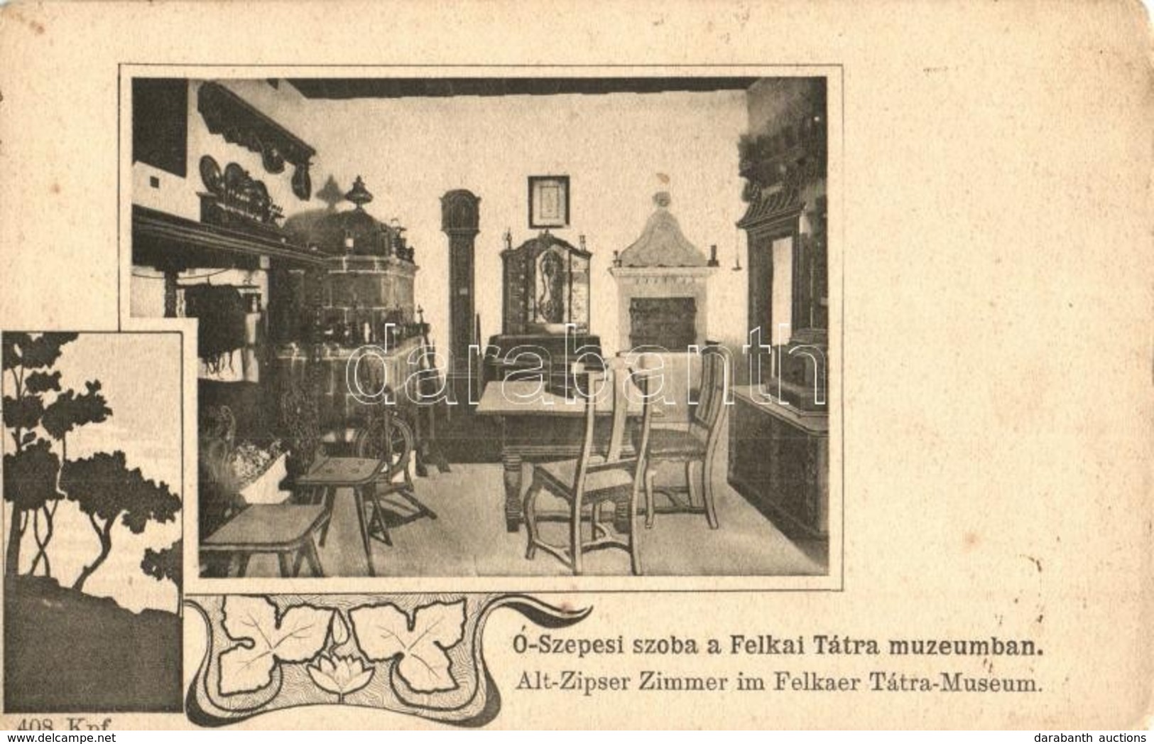 ** T2/T3 Felka, Velka Pod Tatrou (Tátra); Ó-szepesi Szoba A Tátra Múzeumban / Museum Interior. Feitzinger Ede 1902-12. 4 - Ohne Zuordnung