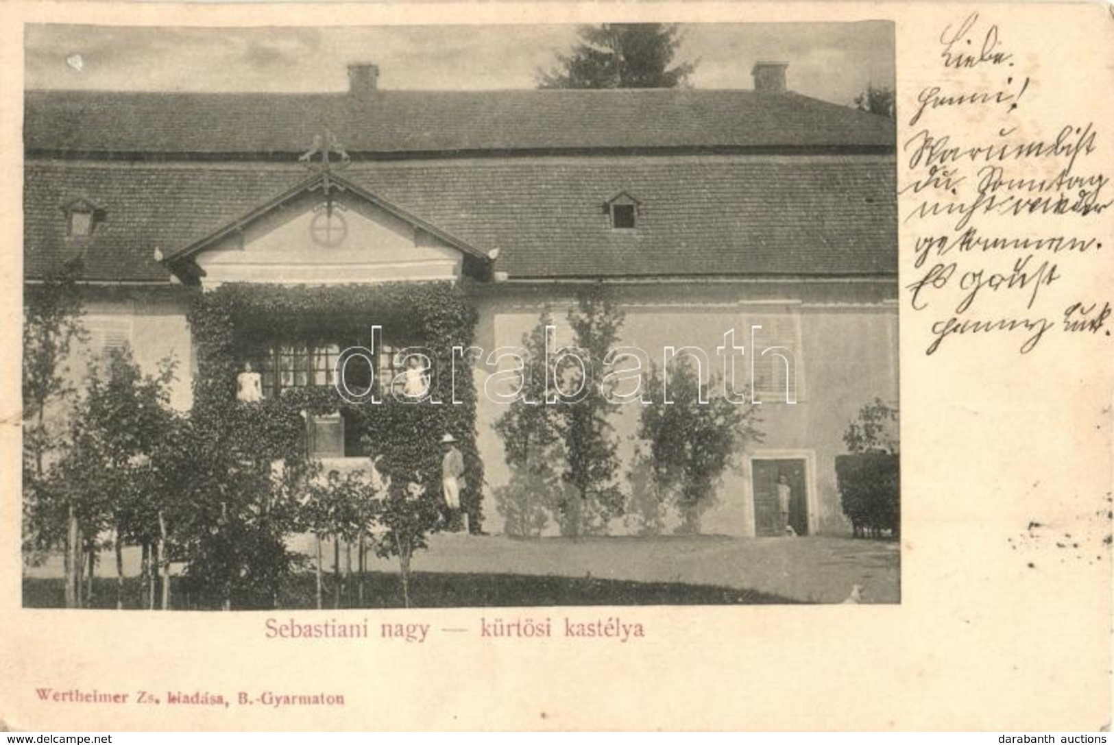 T2/T3 1900 Nagykürtös, Velky Krtís; Sebastiani Kastély. Kiadja Wertheimer Zs. / Castle (EK) - Sin Clasificación