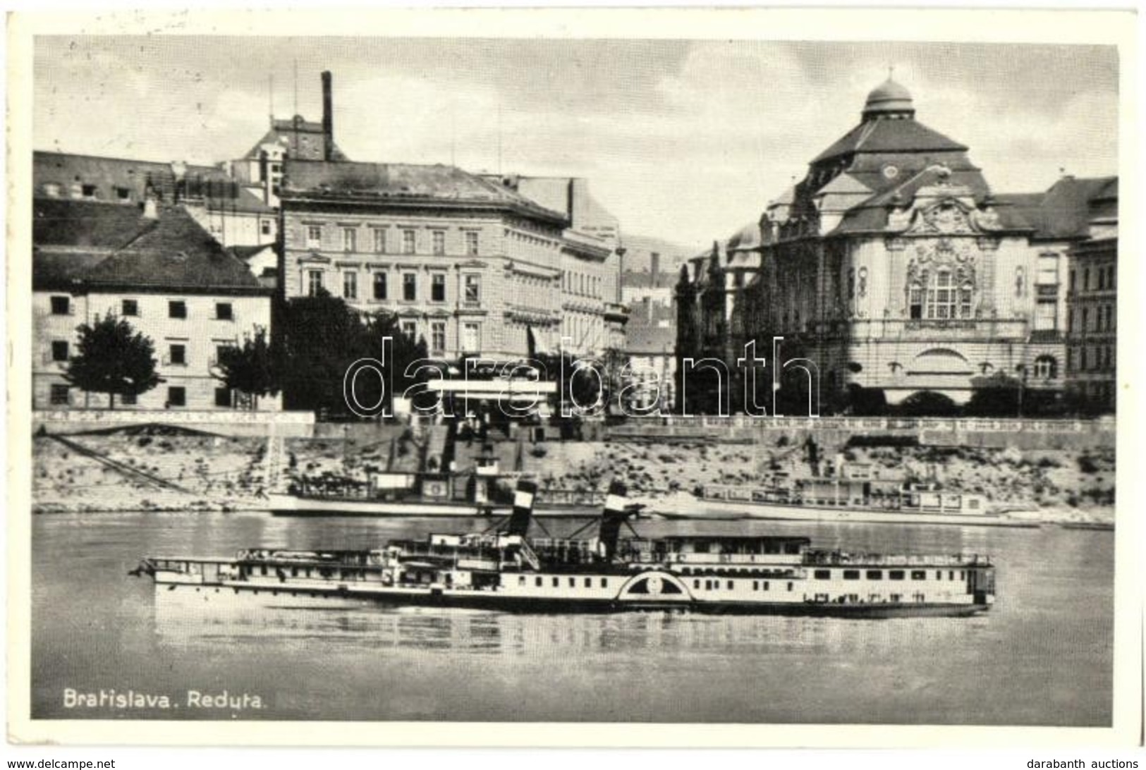 T3 Pozsony, Pressburg, Bratislava; Rakpart Gőzhajóval / Quay, Steamship (ázott Sarok / Wet Corner) - Sin Clasificación