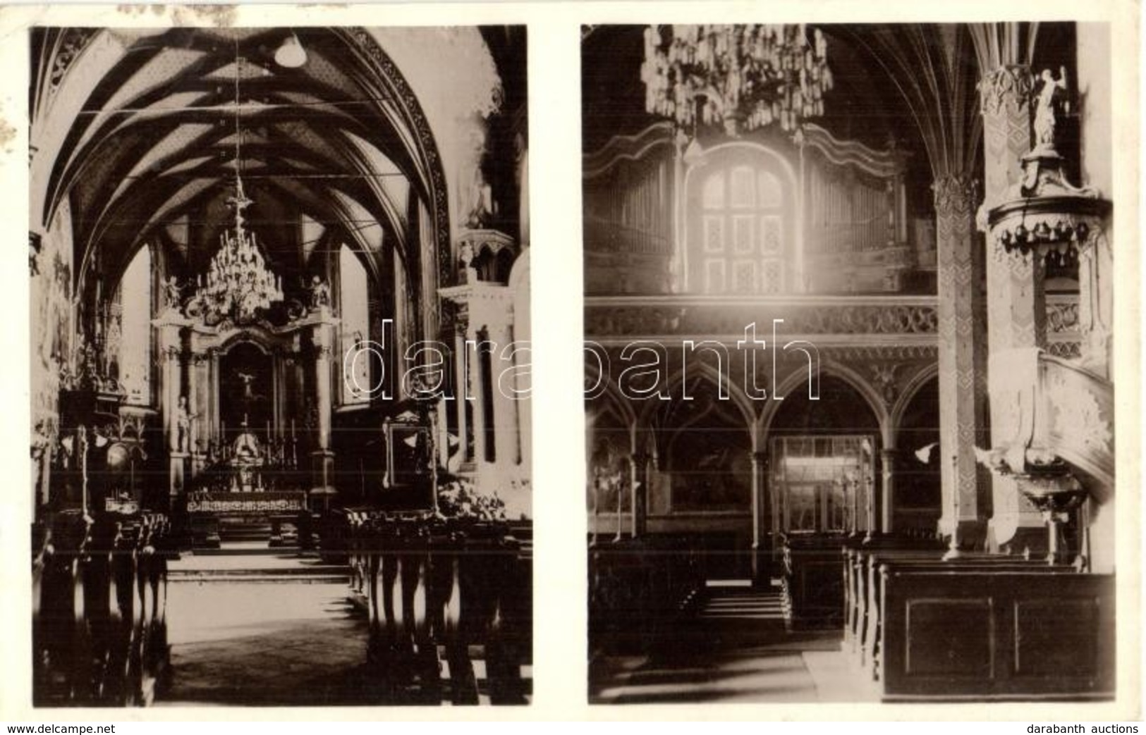 * T2/T3 Rozsnyó, Roznava; Római Katolikus Székesegyház Szentély és Kórus, Belső / Church Interior, Shrine And Choir (EK) - Sin Clasificación