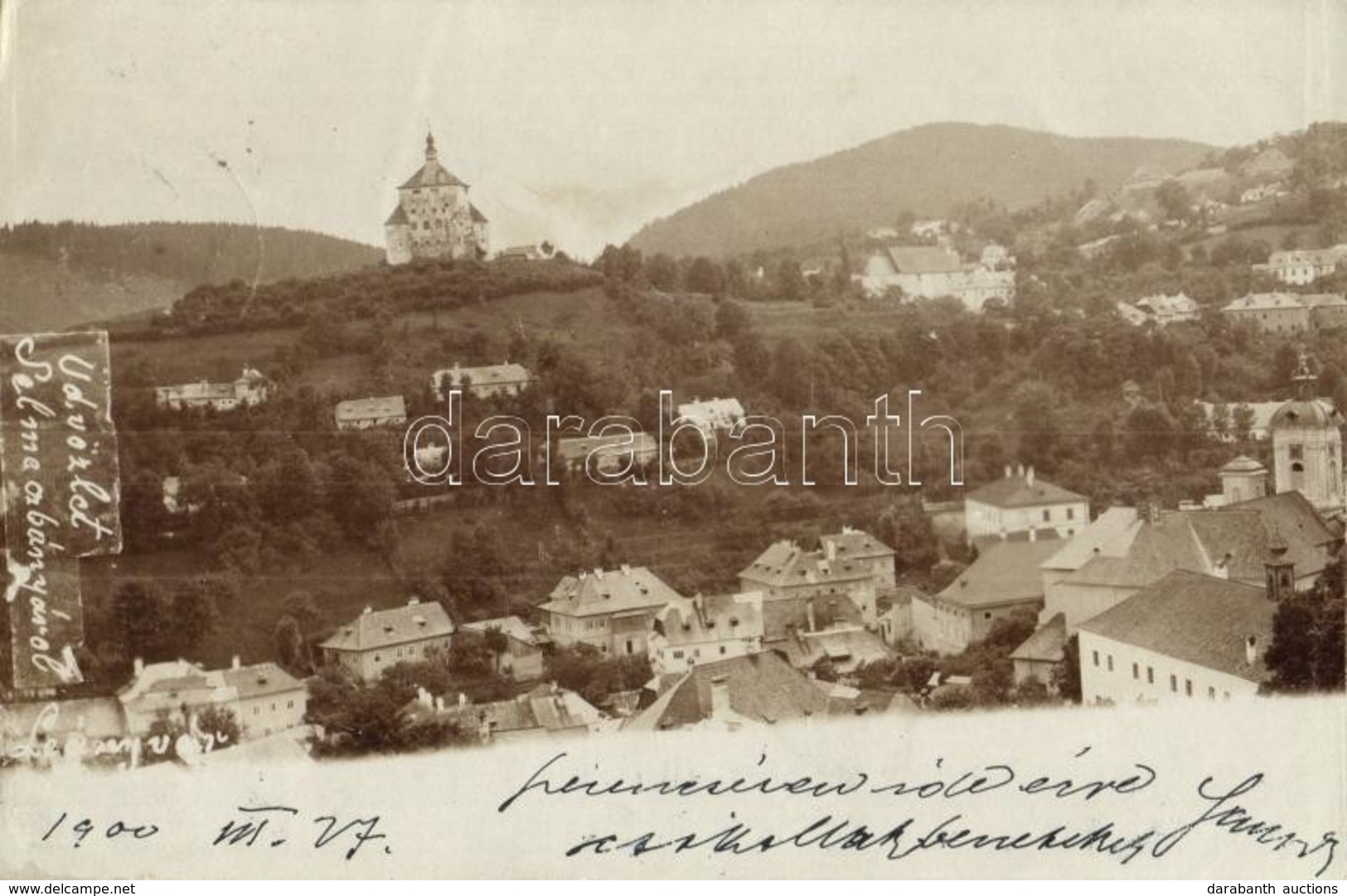 T2/T3 1900 Selmecbánya, Schemnitz, Banská Stiavnica; Látkép A Leányvárral / General View With Castle. Photo - Sin Clasificación