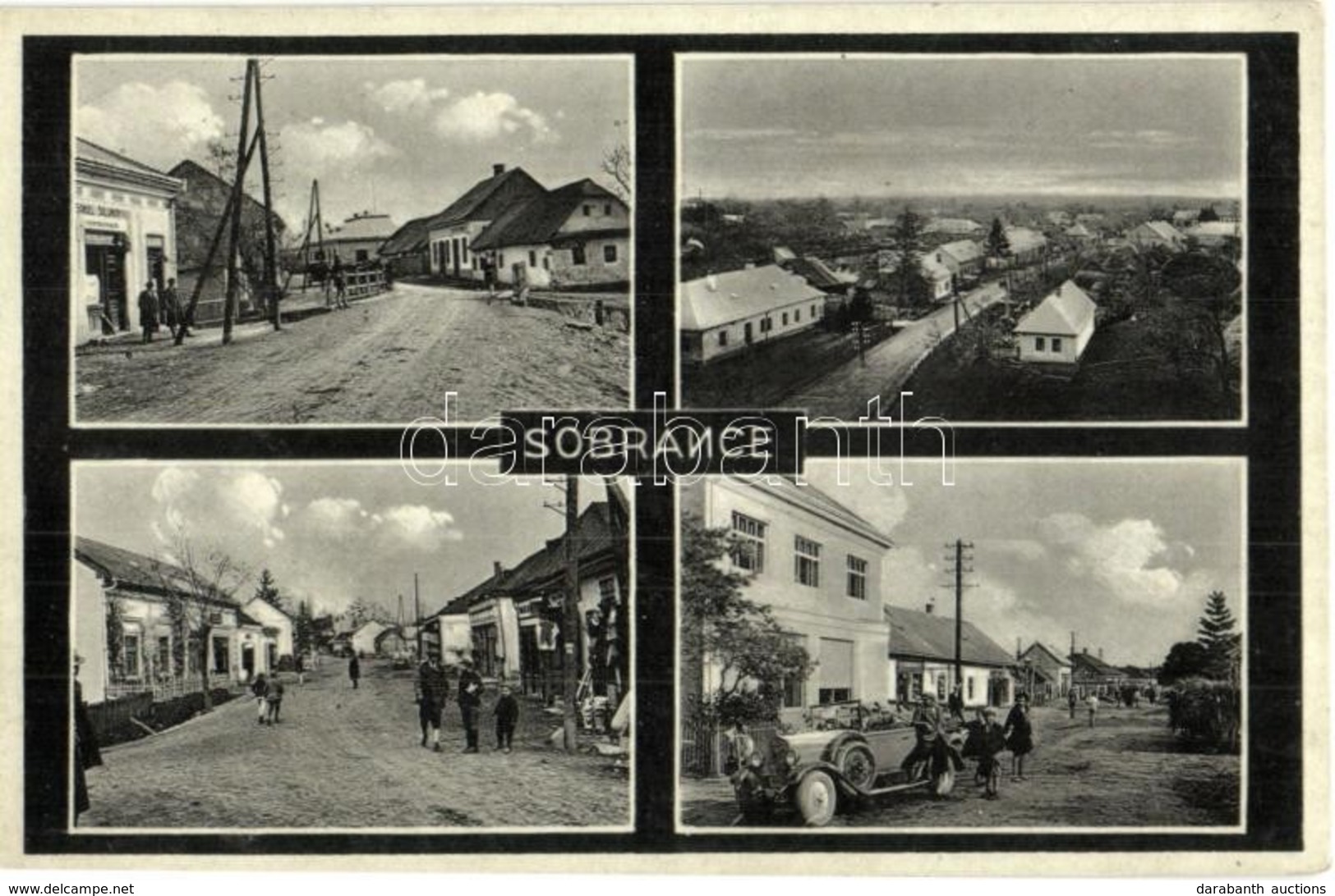 T2 Szobránc, Sobrance; Fő Utca, Sámuel Salamon üzlete, Automobil / Main Street, Shops, Automobile - Non Classificati