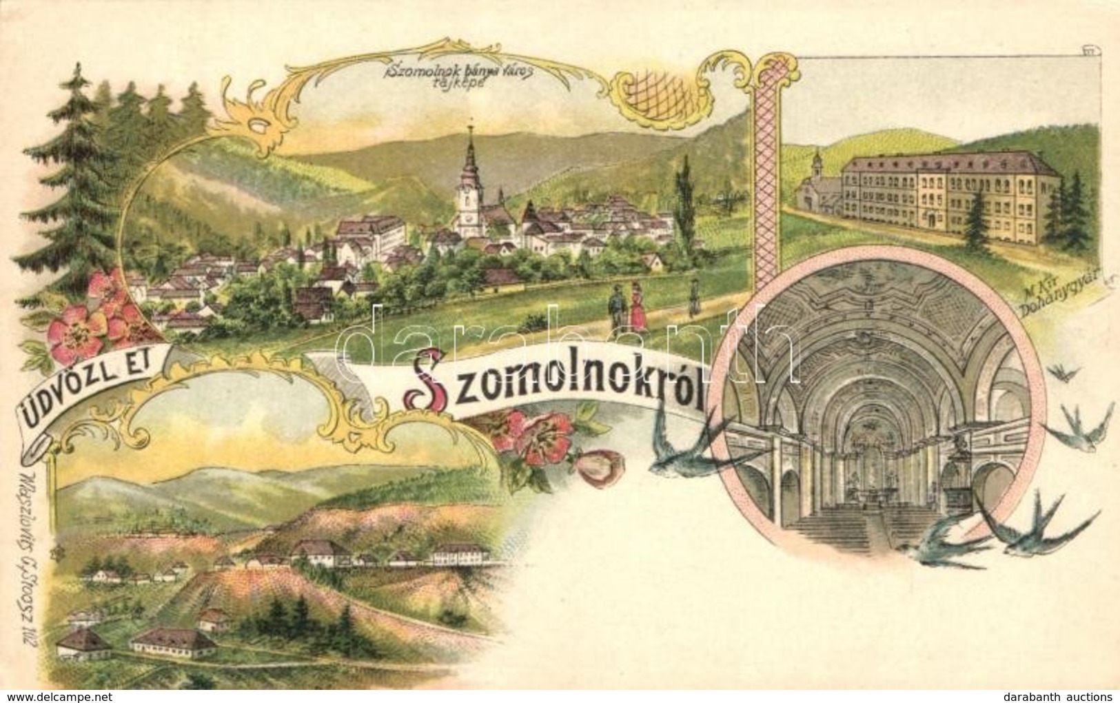 ** T2/T3 Szomolnok, Schmölnitz, Smolnik; Látkép, M. Kir. Dohánygyár, Bánya. Kiadja Wlaszlovits G. 102. / General View, T - Sin Clasificación