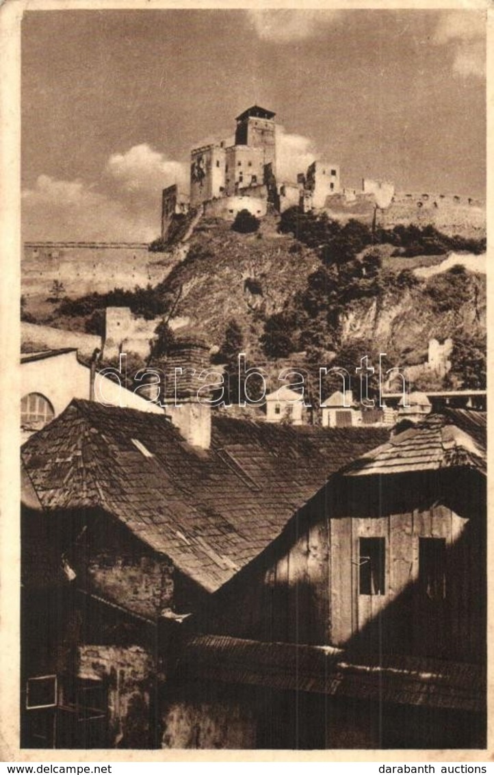 T2/T3 1949 Trencsén, Trencín; Óváros A Várral / Old Town With Castle (EK) - Sin Clasificación