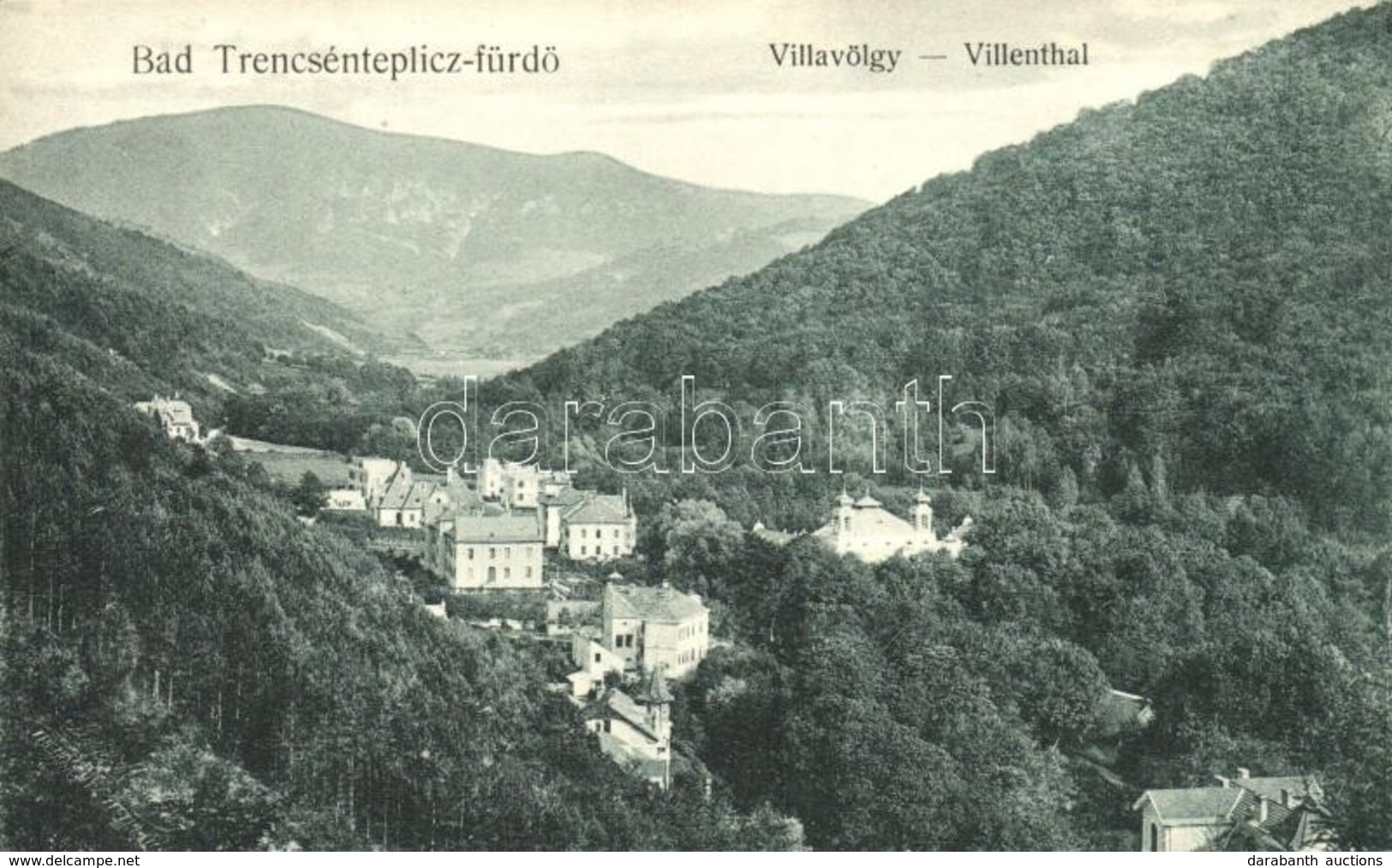 ** T2/T3 Trencsénteplic, Trencianske Teplice; Villavölgy, Kiadja Wertheim Zsigmond / Villa Valley - Sin Clasificación