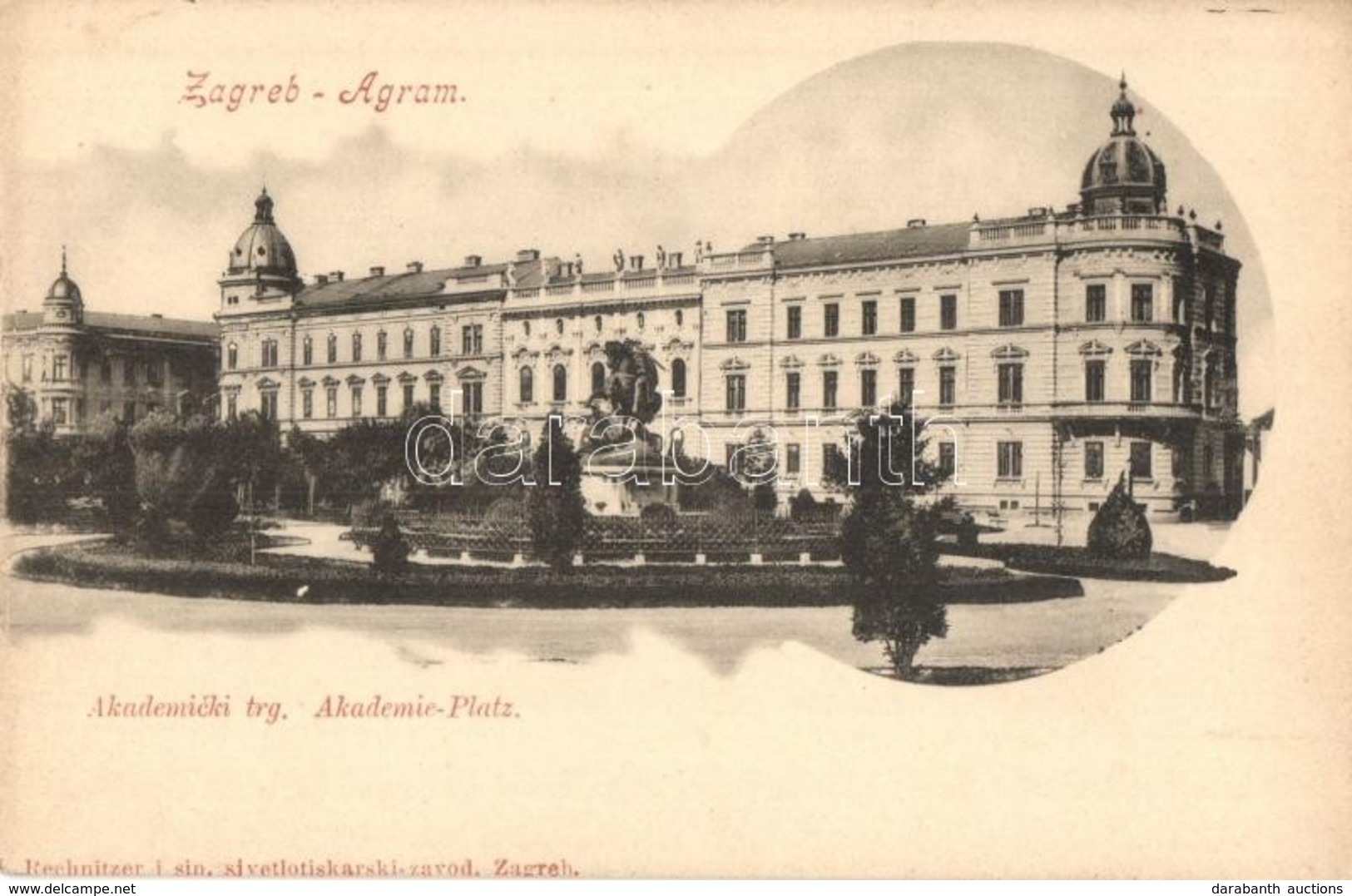 ** T1 Zagreb, Agram, Zágráb; Akademicki Trg / Akademie Platz / Academy Square - Ohne Zuordnung