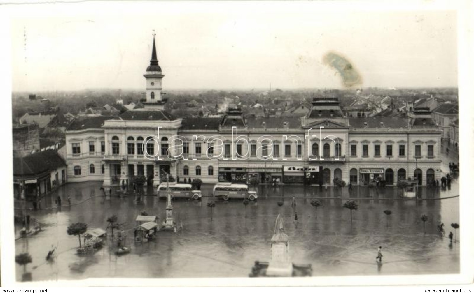 T2 Óbecse, Községháza, Szent István Tér, Janek Testvérek üzlete / Town Hall, Square, Autobus, Shops (fl) - Sin Clasificación