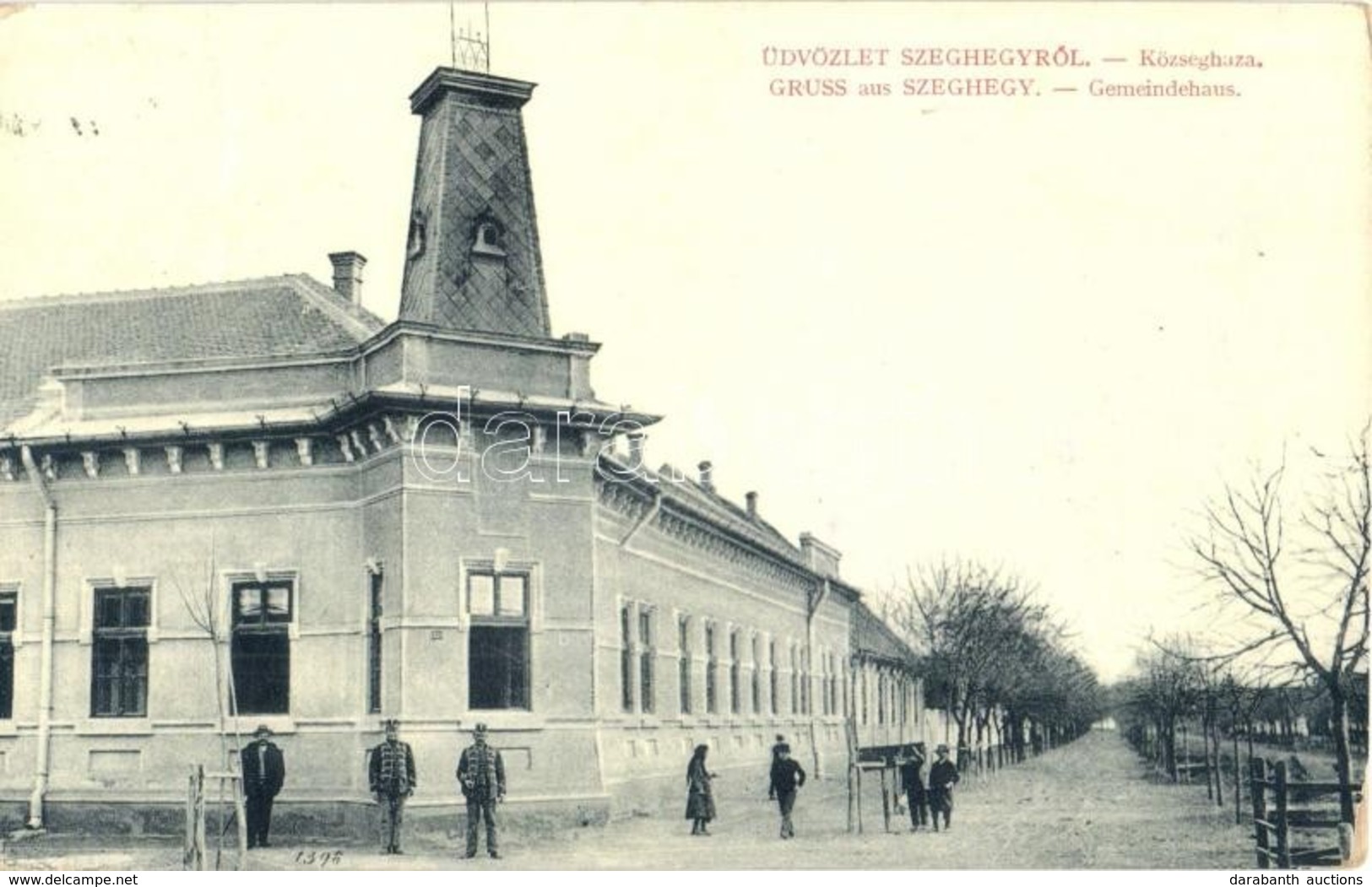 T2/T3 1910 Szeghegy, Sekic, Lovcenac; Községháza. W.L. Bp. 621. Kiadja Becker Dávid & Co. / Gemeindehaus / Town Hall - Sin Clasificación