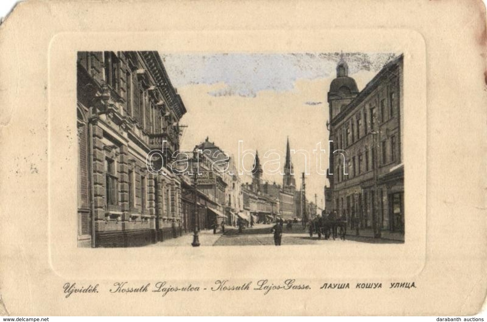 * T3/T4 Újvidék, Novi Sad;, Kossuth Lajos Utca, Bútor áruház. W.L. Bp. 4240. / Street View With Furniture Shop  (EM) - Ohne Zuordnung