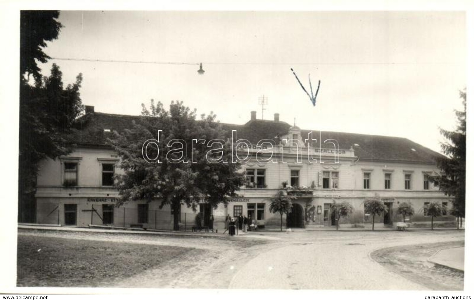 T2 Alsólendva, Dolnja Lendava; Korona Szálloda, Kávéház és étterem, Vendéglő, Bádogos, Mozi, Schön Jenőné üzlete, Luszti - Ohne Zuordnung