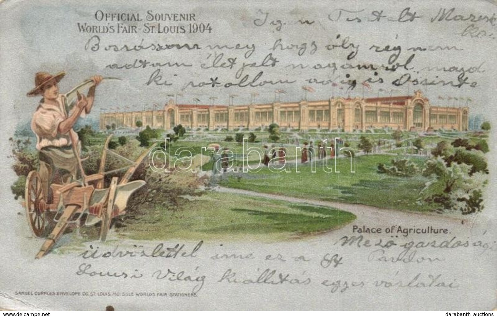 T2/T3 1904 Saint Louis, St. Louis; World's Fair, Palace Of Agriculture. Samuel Cupples Silver Litho Art Postcard S: H. W - Sin Clasificación