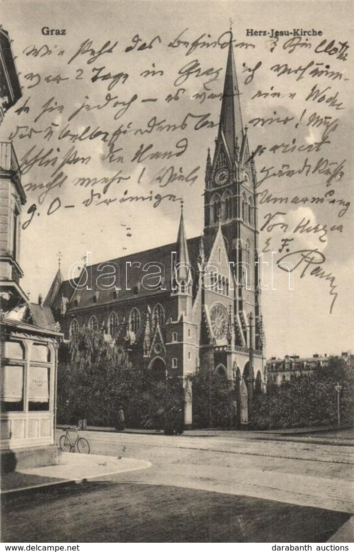 T2 Graz, Herz Jesu Kirche / Church, Bicycle - Ohne Zuordnung