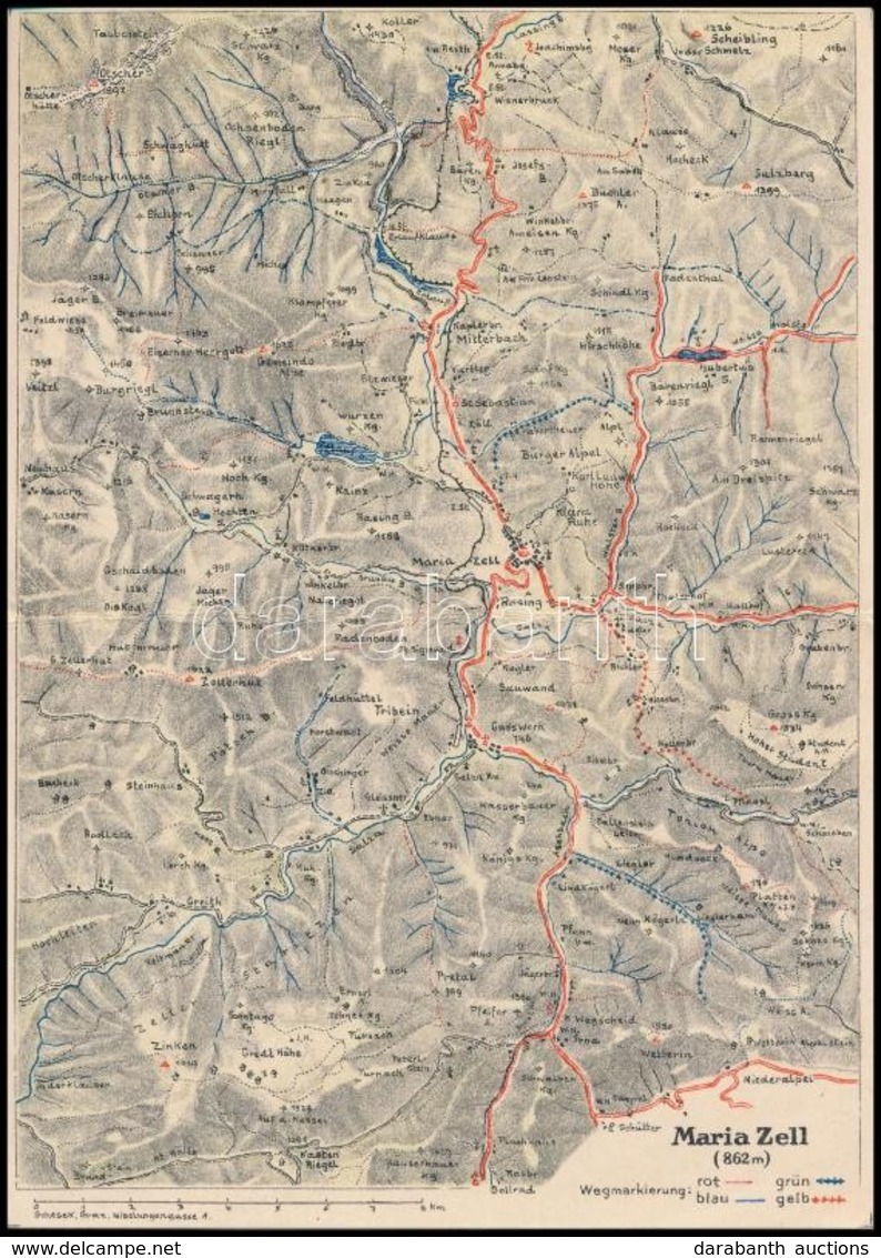 ** T2/T3 Mariazell, Map. Folding Card  (EK) - Sin Clasificación