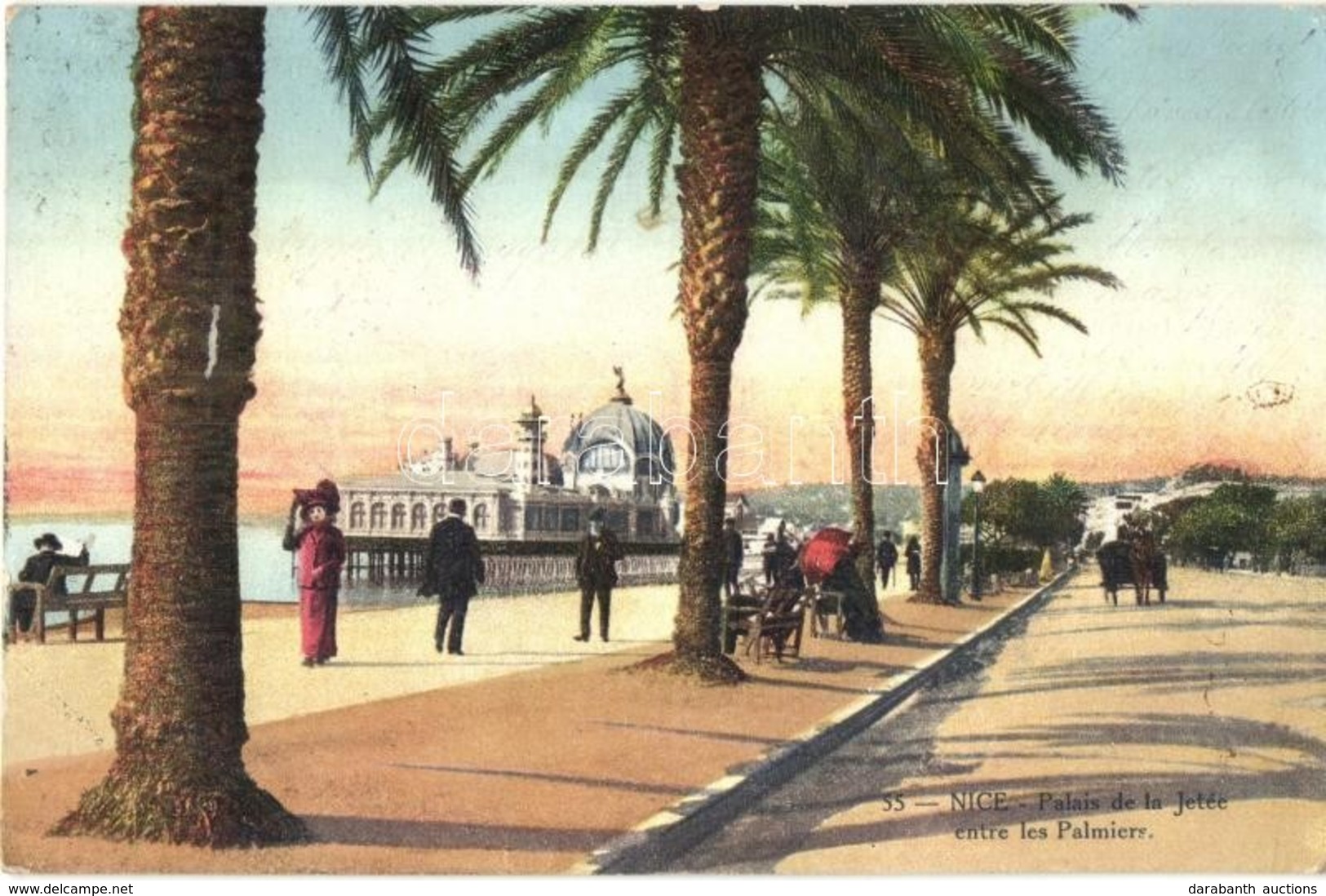 T2 Nice, Palais De La Jetée Entre Les Palmiers / Palace Promenade With Palm Trees - Ohne Zuordnung