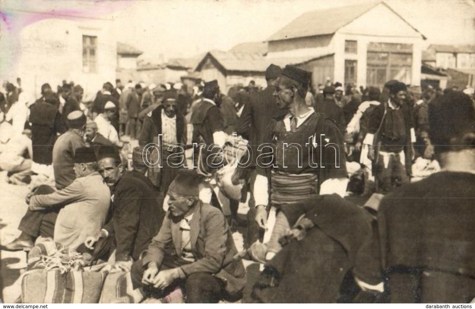 * T2 1921 Skopje, Market With Vendors. Photo - Sin Clasificación