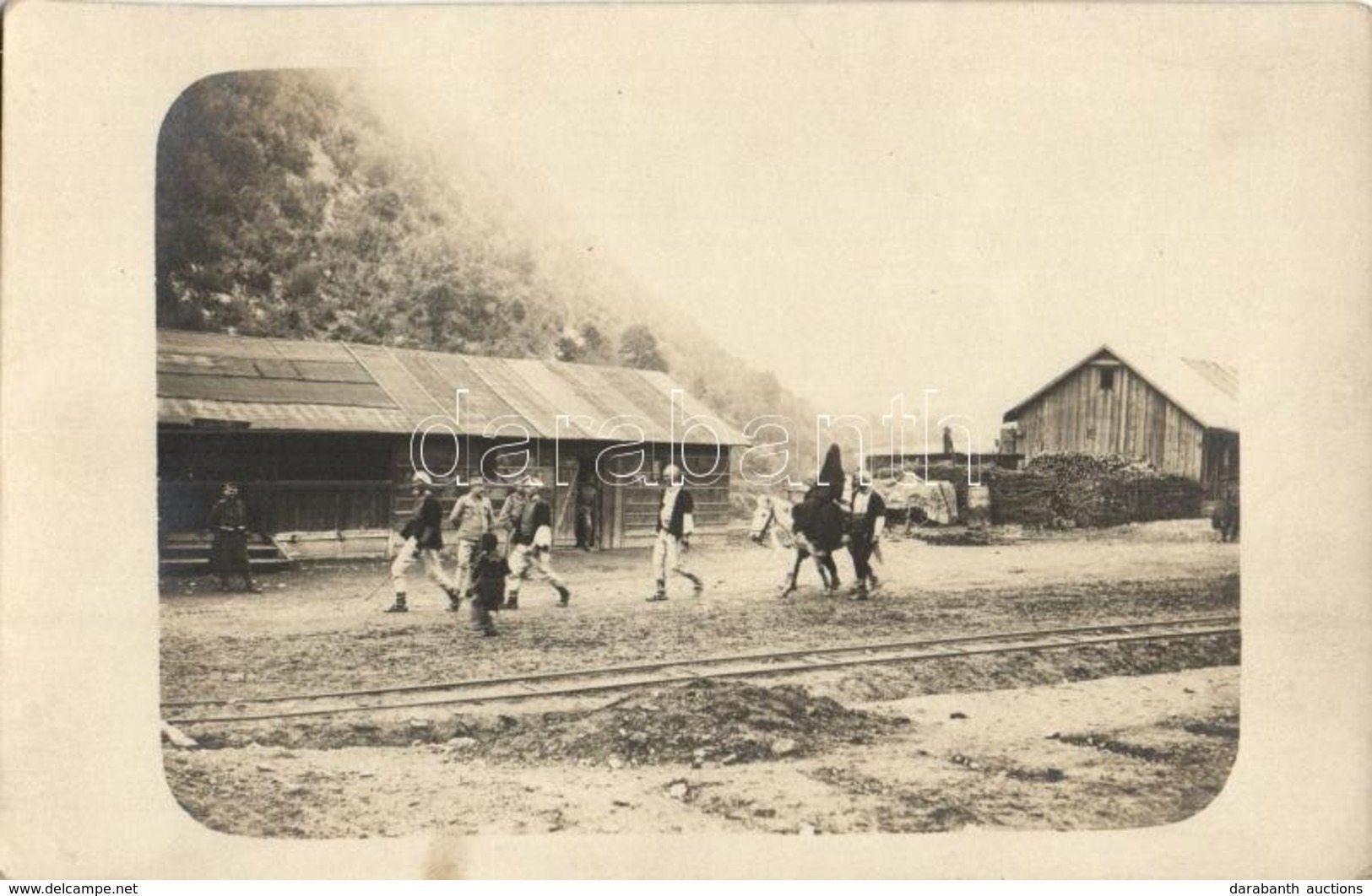 ** T2 Skopje, Railway Station, K.u.K. Soldiers With Horse. Photo - Sin Clasificación