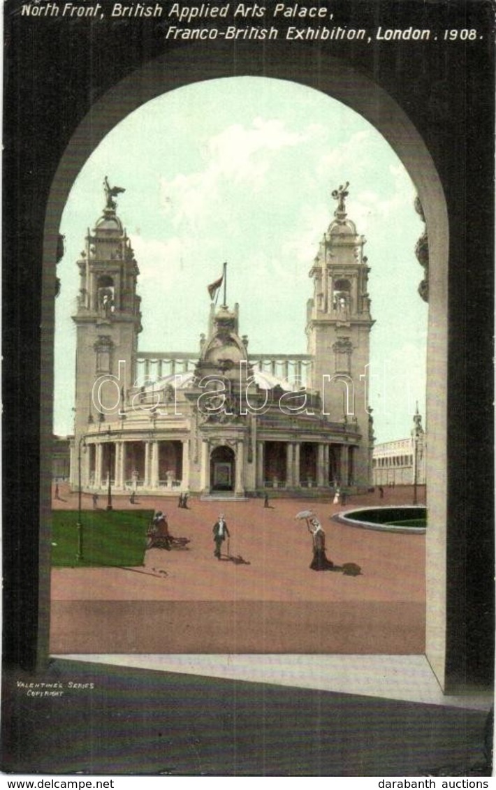 T2 1908 London, Franco-British Exhibition, British Applied Arts Palace North Front - Ohne Zuordnung
