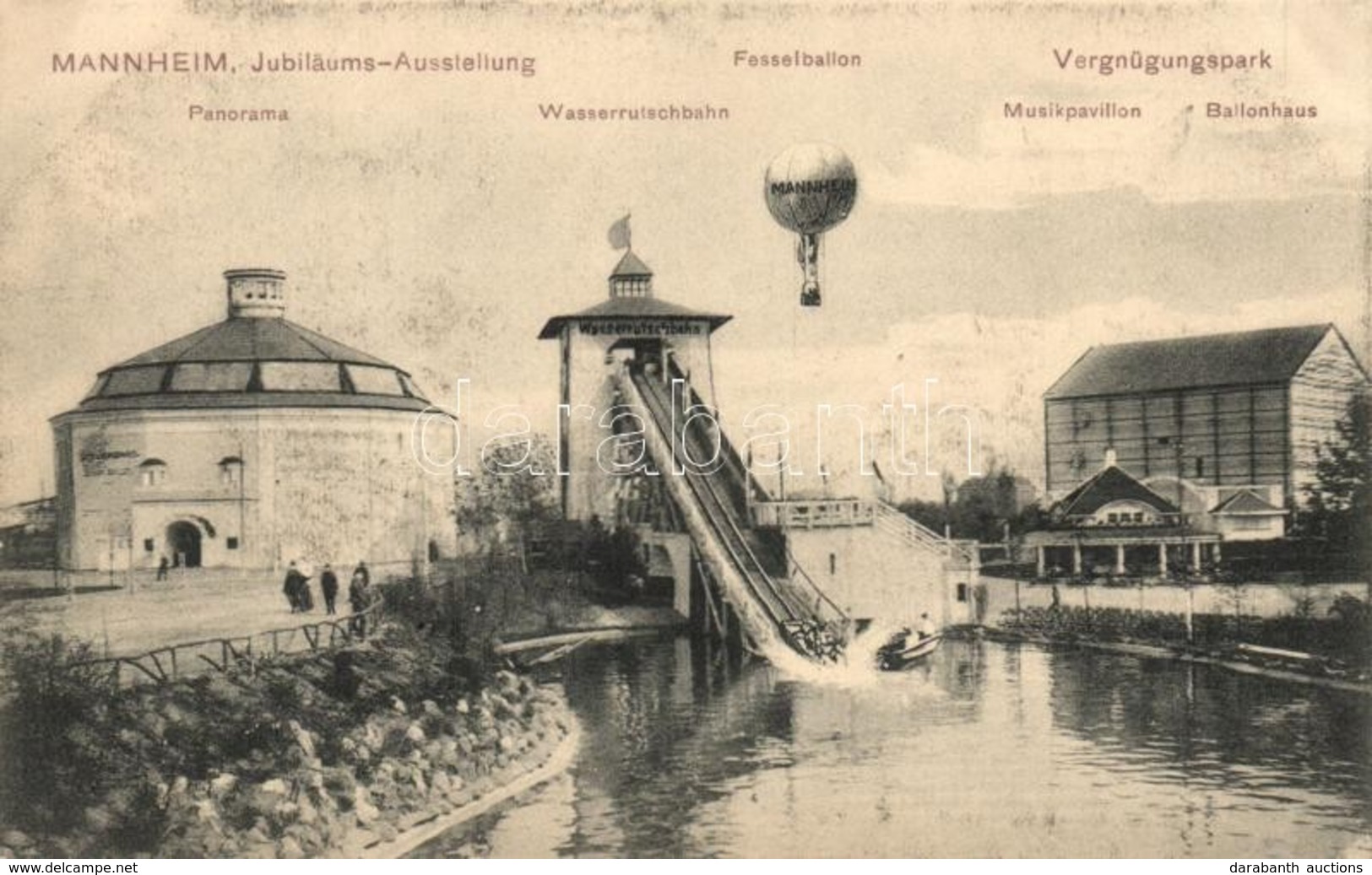 ** T2 1907 Mannheim, Jubiläums-Ausstellung, Vergnügungspark; Wasserrutschbahn / Anniversary Exposition - Non Classificati