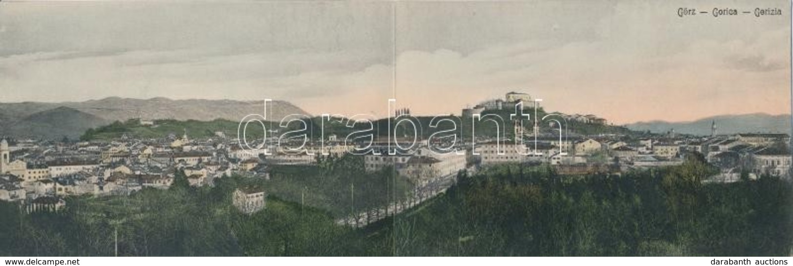 ** T2 Gorizia, Gorica, Görz; Foldable Panoramacard, Castle - Ohne Zuordnung