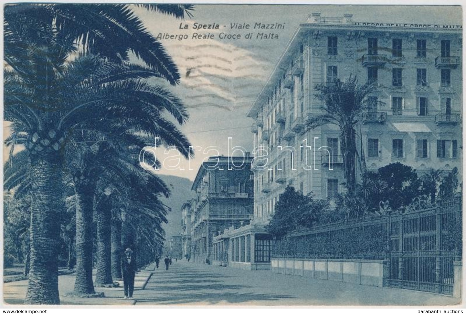 T2/T3 La Spezia, Viale Mazzini, Albergo Reale Croce Di Malta / Street, Hotel (EK) - Non Classificati