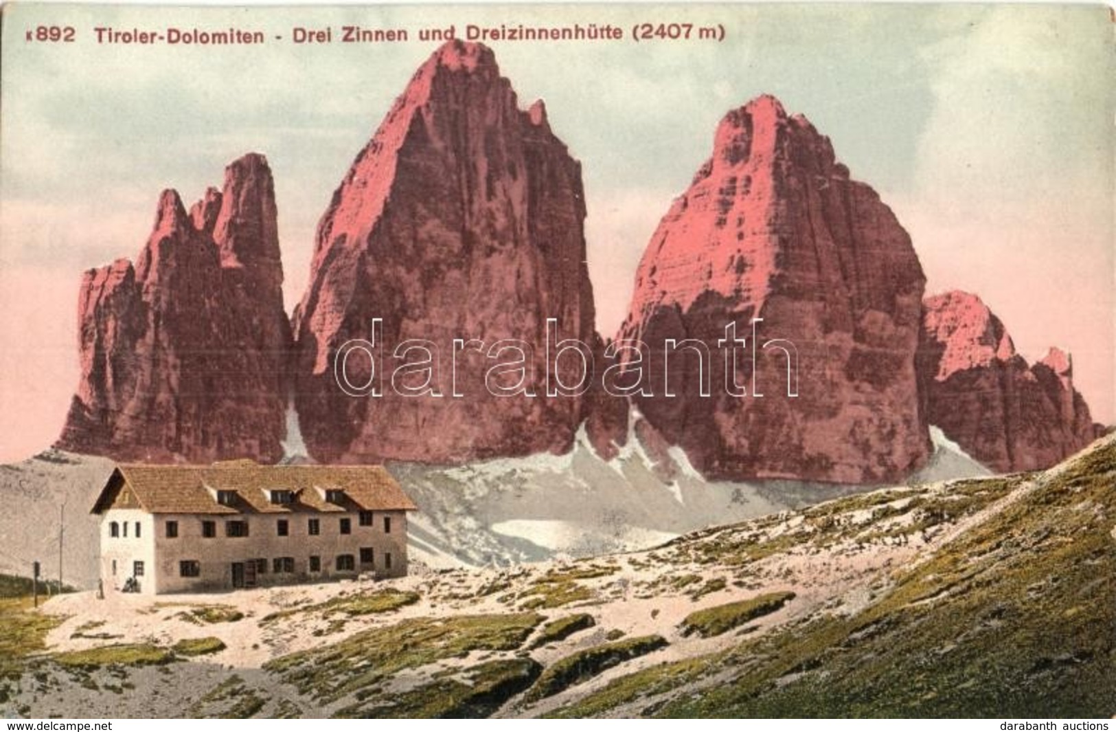 ** T2/T3 Tirol, Tiroler-Dolomiten, Drei Zinnen Und Dreizinnenhütte / Tirol Dolomites, Mountains, Rest House ( Kopott Sar - Non Classificati