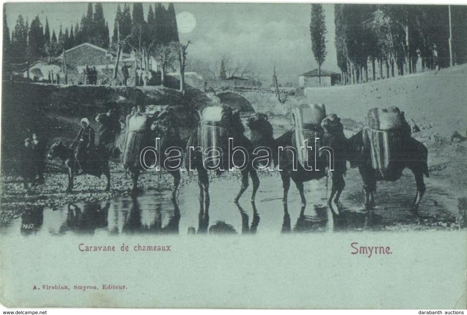 T2/T3 1899 Izmir, Smyrne; Caravane De Chameaux / Camel Caravan. A. Virabian (EK) - Sin Clasificación