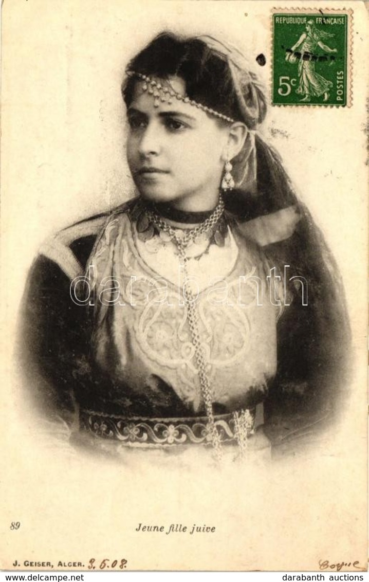 T2 Jeune Fille Juive / Young Jewish Girl, Algeria, Judaica - Sin Clasificación