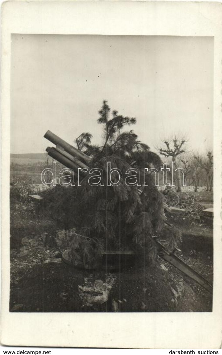 ** T1/T2 Első Világháborús Osztrák-magyar álcázott ágyú / WWI K.u.k. Military, Camouflaged Cannon. Photo - Sin Clasificación