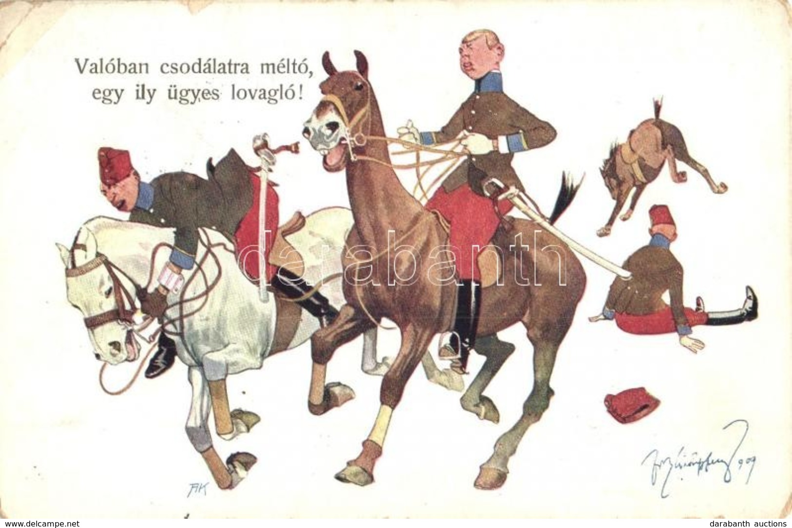 T3 Valóban Csodálatra Méltó Egy Ily ügyes Lovagló! / K.u.K. Military Art Postcard. B.K.W.I. 336-6. S: Fritz Schönpflug ( - Non Classificati