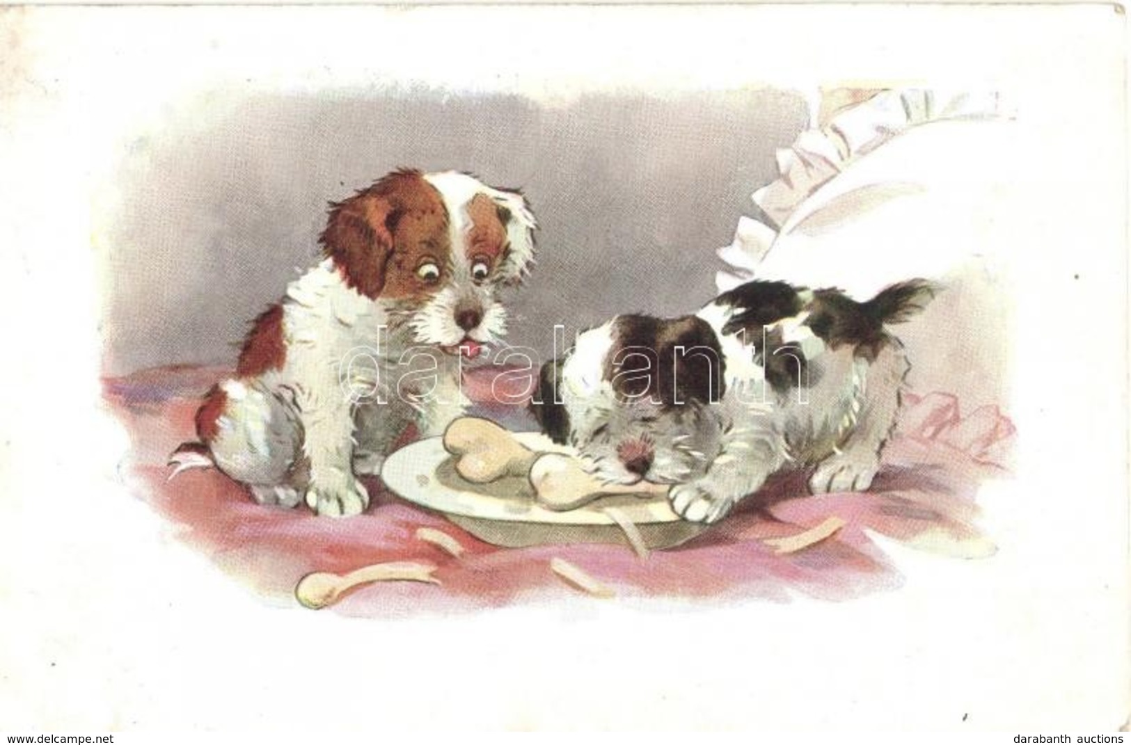 T2 Dogs With Bone. A.R. I.B. 1689-11. - Ohne Zuordnung