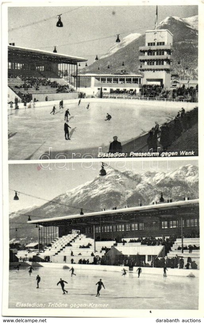 T2 Eisstadion In Garmisch-Partenkirchen. Presseturm Gegen Wank, Tribüne Gegen Kramer / 1936 Winter Olympics' Ice Stadium - Sin Clasificación