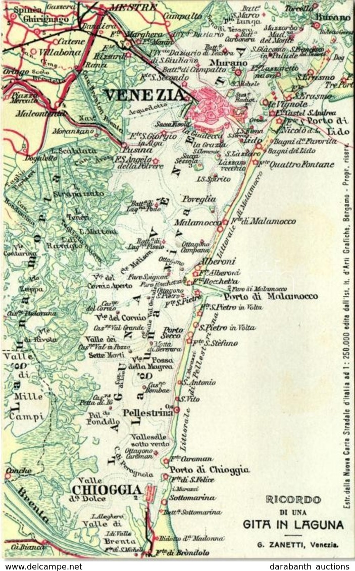 ** T1 Laguna Veneta, Venetian Lagoon, Map - Non Classificati