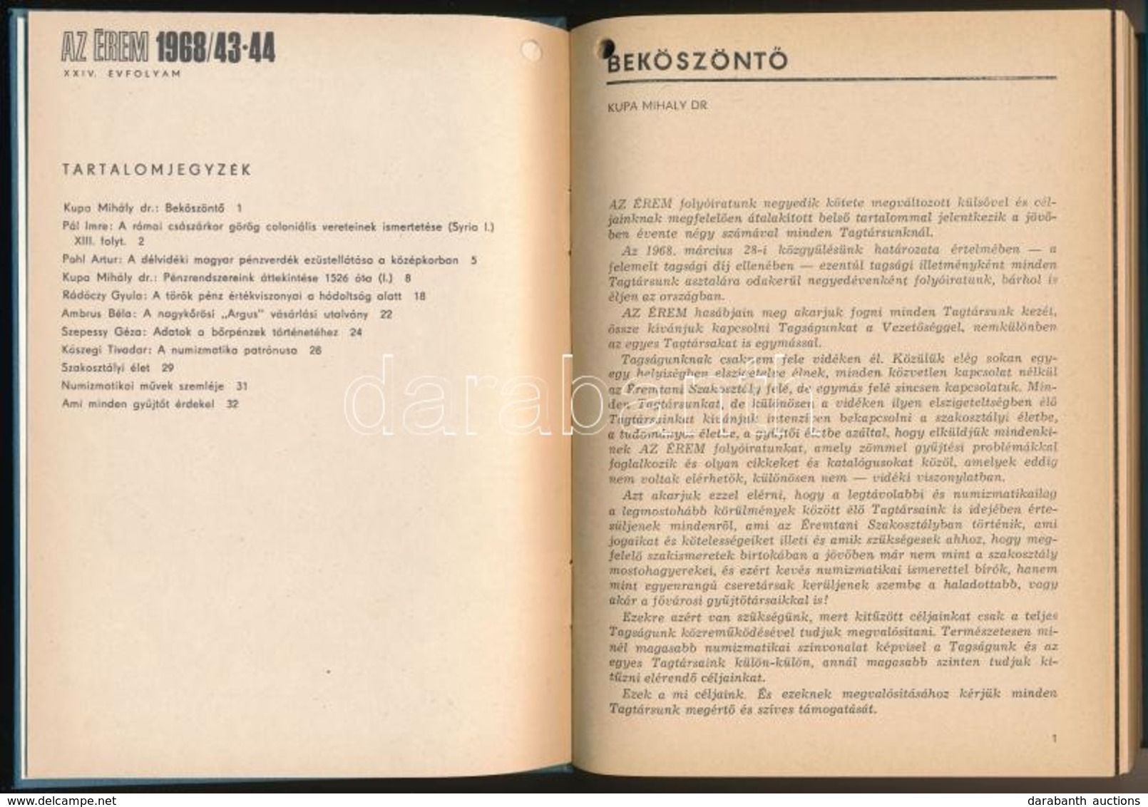 Az érem Című Folyóirat 1968-1972 Között Megjelent 10  Lapszáma, Egybekötve - Sin Clasificación