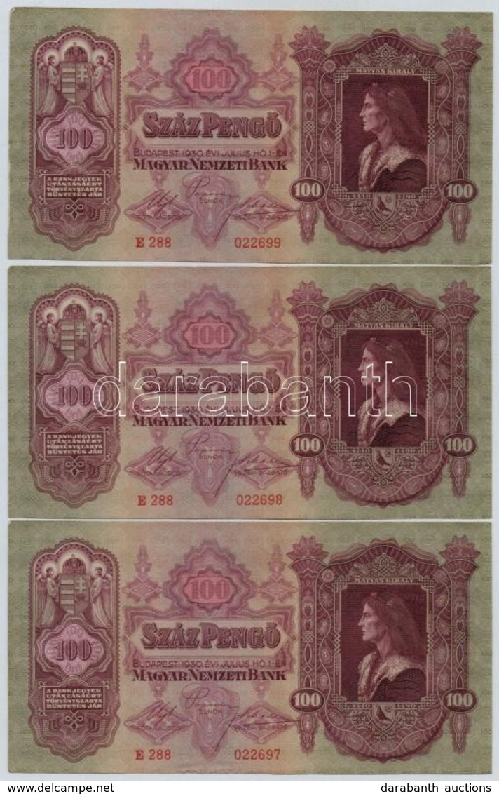 1930. 100P (5x) Sorszámkövetők T:I- - Sin Clasificación