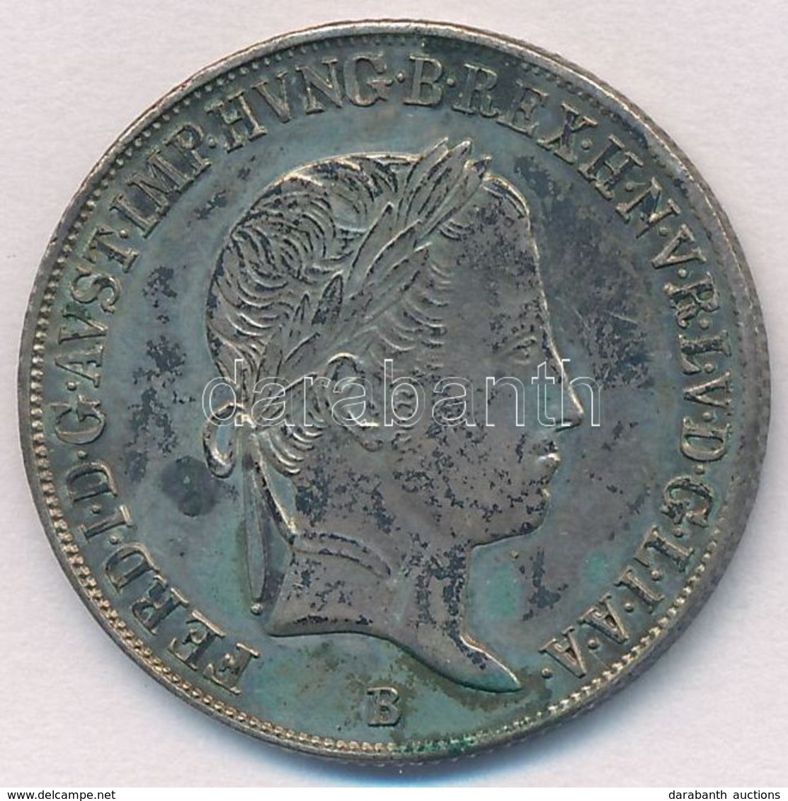 1847B 20Kr Ag 'V. Ferdinánd' T:2 Karc, Patina - Ohne Zuordnung