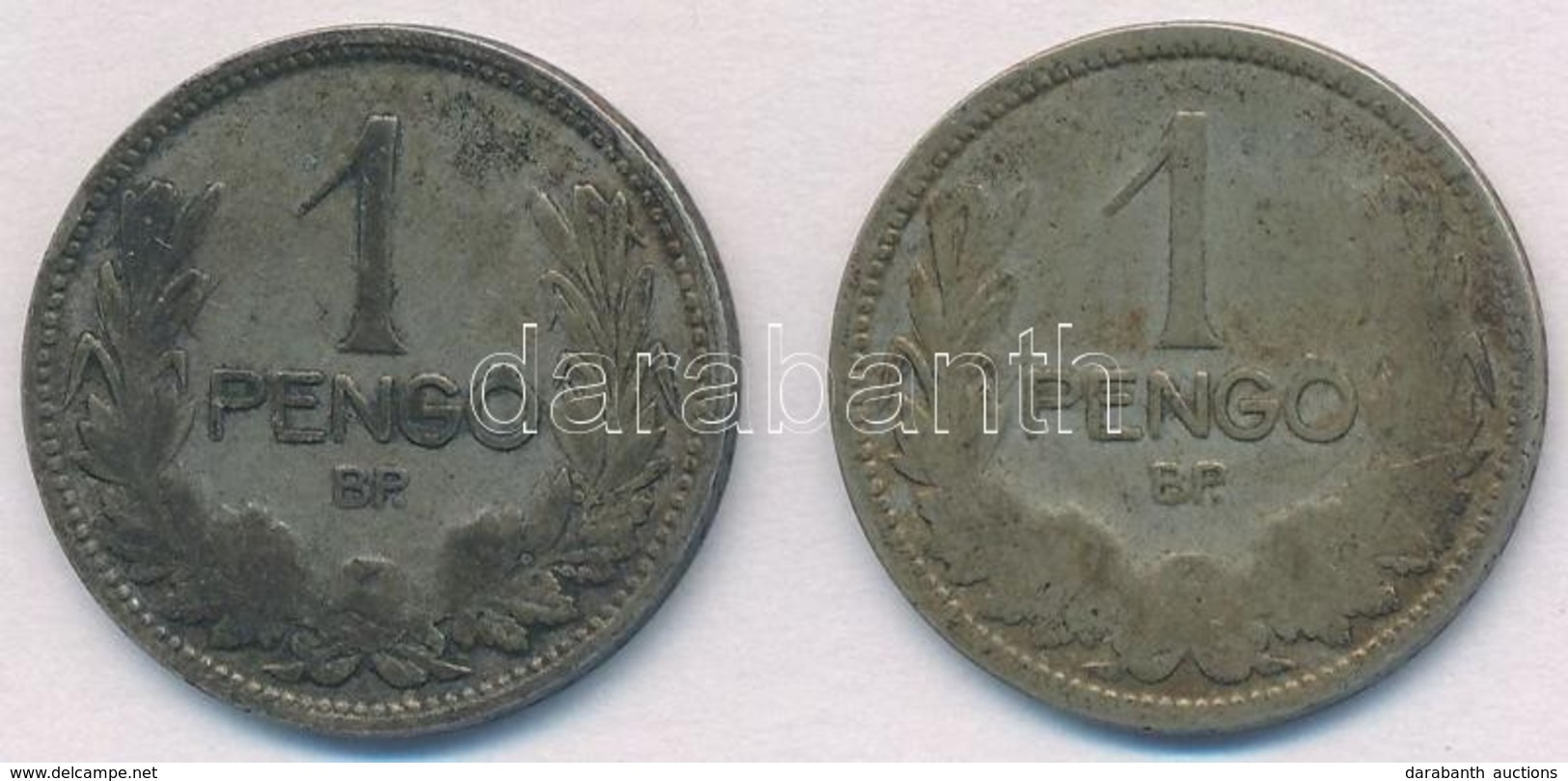 1926. 1P Ag (2x) T:2-,3 Patina - Non Classificati