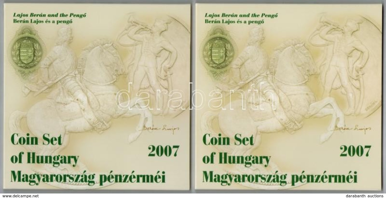 2007. 1Ft-100Ft (8xklf) 'Berán Lajos és A Pengő' Forgalmi Sor, Benne 'Berán Lajos és A Pengő' Ag Emlékérem (10g/0.999/27 - Ohne Zuordnung