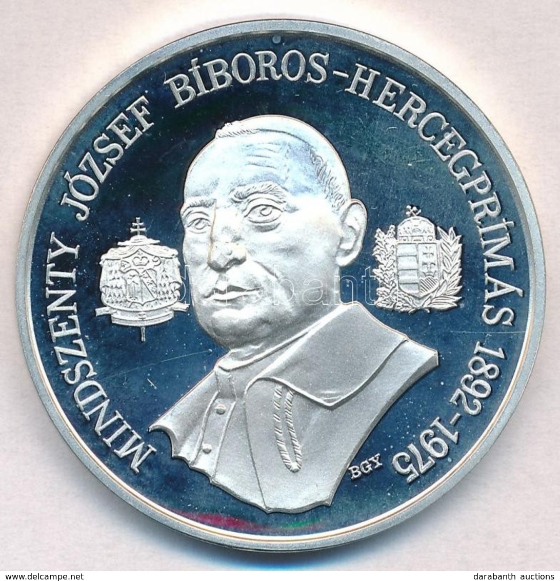 Bognár György (1944-) 1991. 'Mindszenty József Bíboros-hercegprímás 1892-1975' Jelzett Ag Emlékérem (31,1g/0.925/42,5mm) - Non Classificati