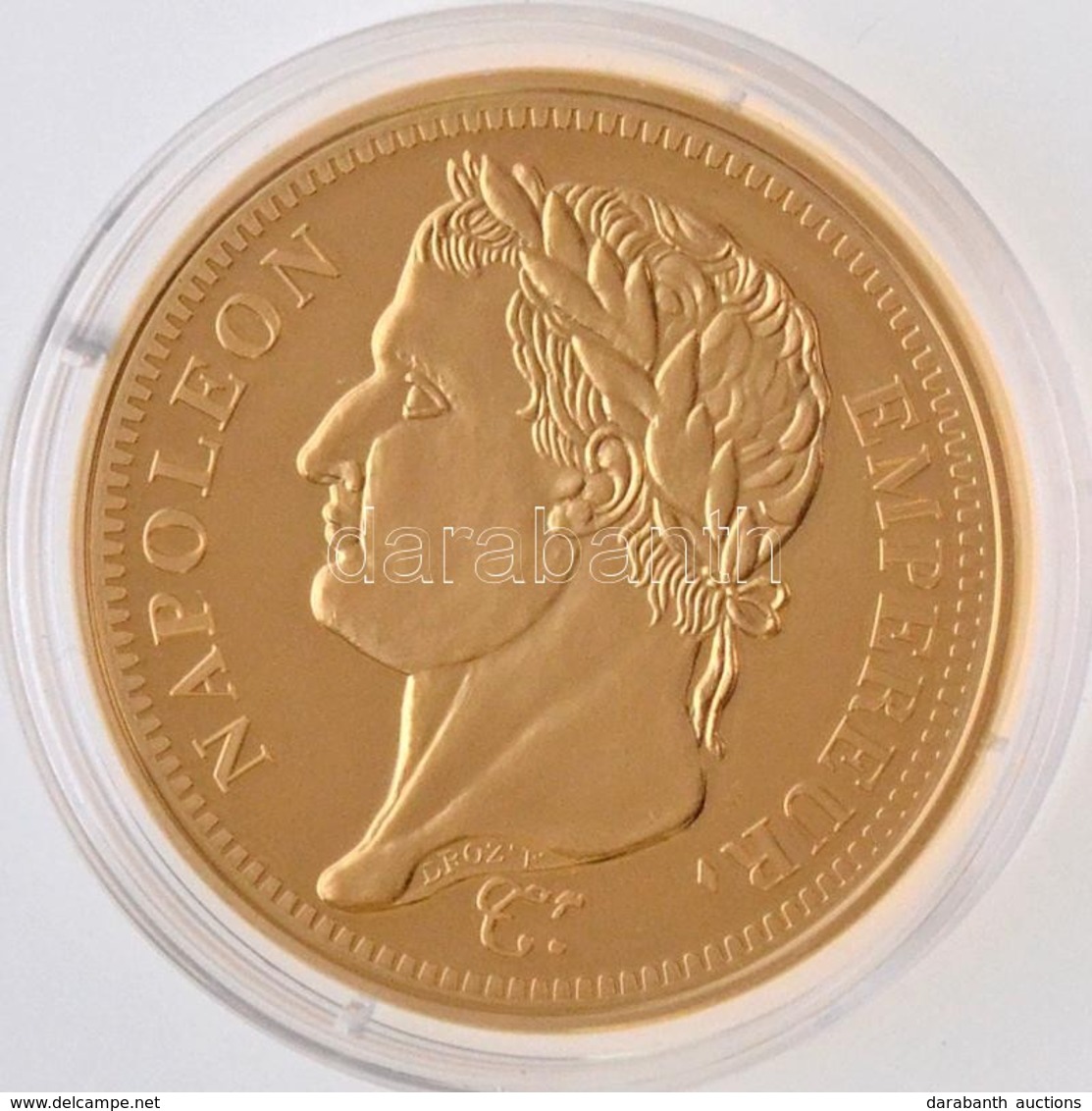 DN 'Történelmi Aranypénzek - Napóleon 40 Frank, 1811' Aranyozott Cu-Ni Utánveret 'COPY' Beütéssel, Tanúsítvánnyal (20g/3 - Non Classificati