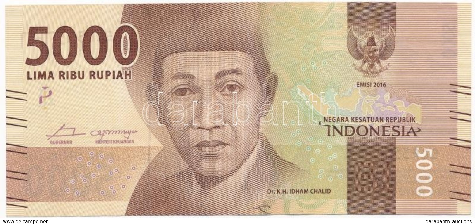 Indonézia 2016. 5000R T:I,I-
Indonesia 2016. 5000 Rupiah C:UNC,AU - Sin Clasificación