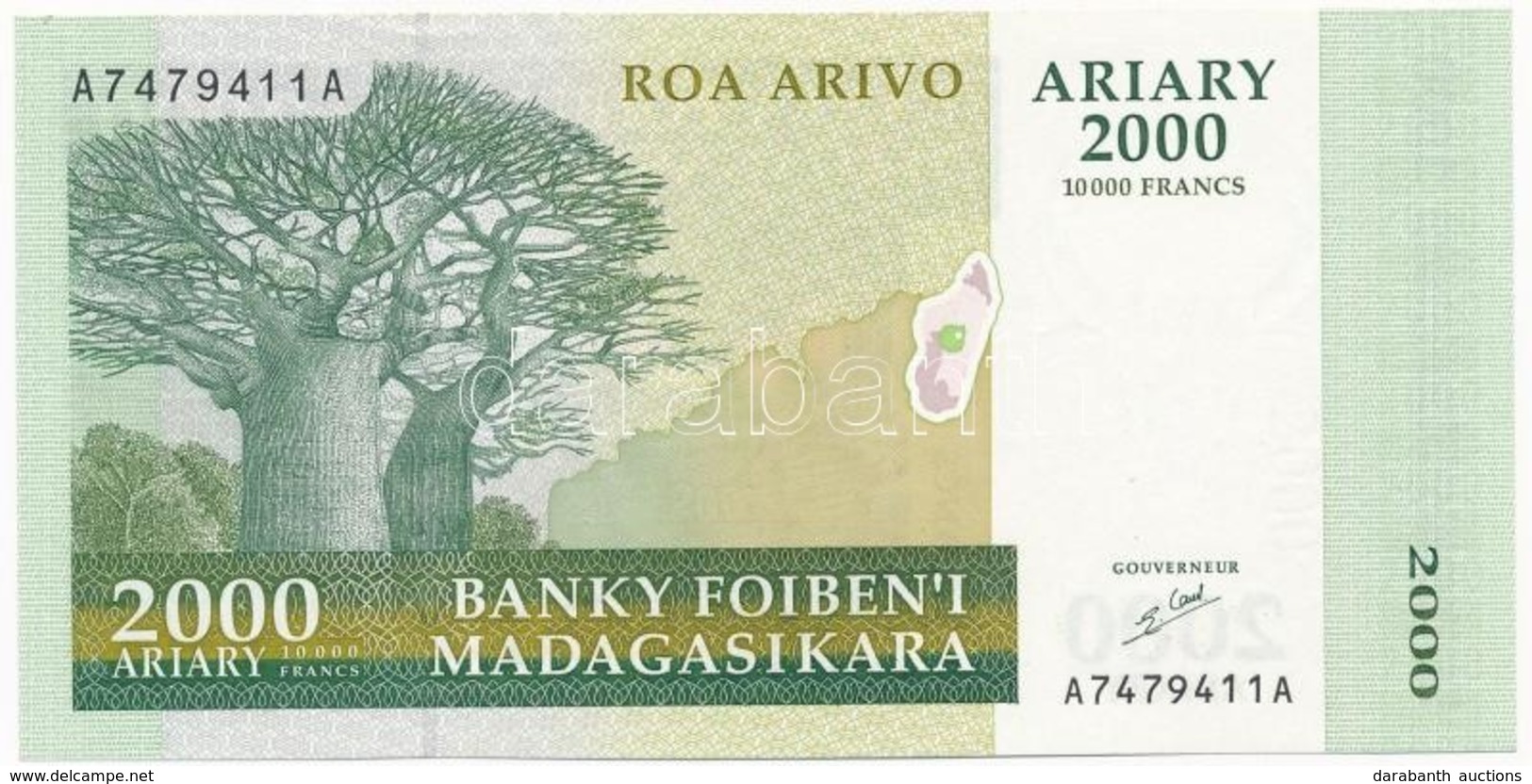 Madagaszkár 2006. 2000A T:I
Madagascar 2006. 2000 Ariary C:UNC - Non Classificati