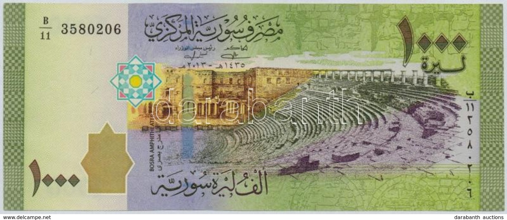 Szíria 2013. 1000Ł T:I
Syria 2013. 1000 Pounds C:UNC - Ohne Zuordnung