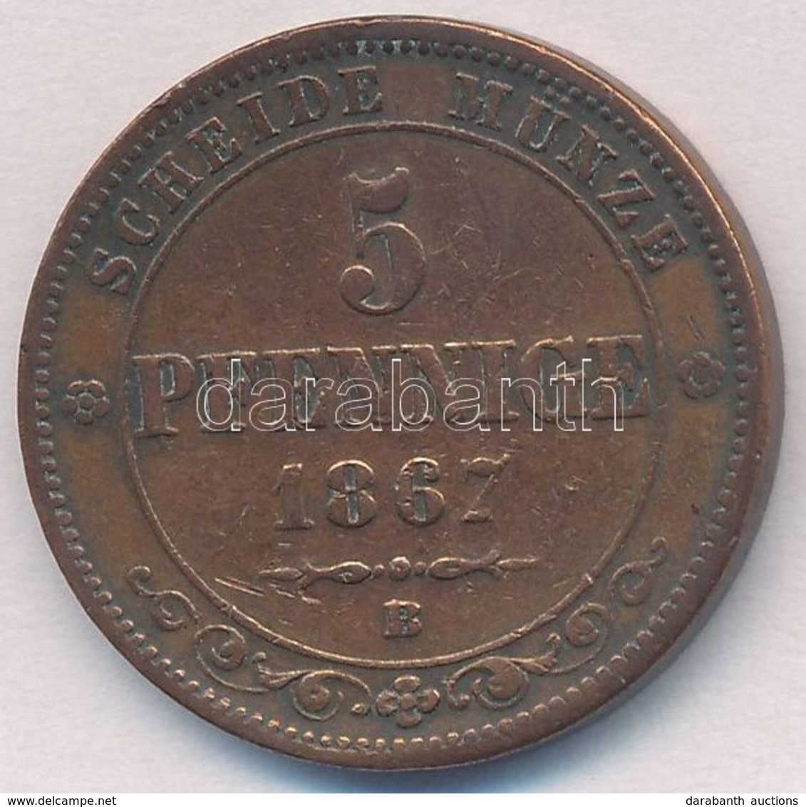 Német Államok / Szászország 1867B 5pf Cu T:2
German States / Saxony-Albertine 1867B 5 Pfennige Cu C:XF
Krause KM#1218 - Ohne Zuordnung