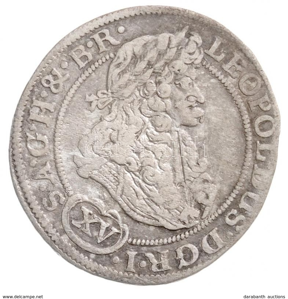 Német Államok / Szilézia 1693MMW 15kr Ag 'I. Lipót' Boroszló (5,92g) T:2,2- / 
German States / Silesia 1693MMW 15 Kreuze - Ohne Zuordnung