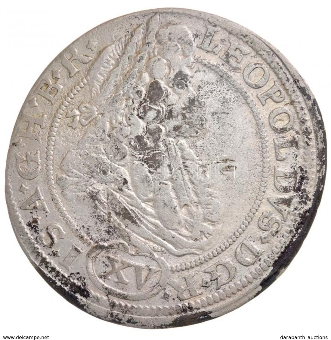 Német Államok / Szilézia 1694CB 15kr Ag 'I. Lipót' Brieg (5,65g) T:2,2- Kis ü.,patina / 
German States / Silesia 1694CB  - Ohne Zuordnung