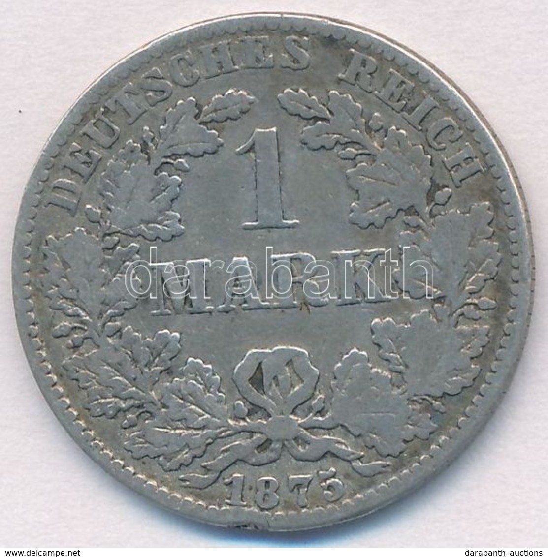 Német Birodalom 1875B 1M Ag T:3 
German Empire 1875B 1 Mark Ag C:F 
Krause KM#7 - Ohne Zuordnung