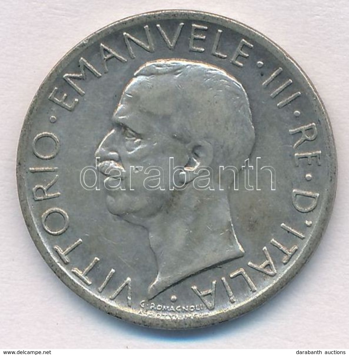 Olaszország 1927R  5L Ag 'III. Viktor Emánuel' T:2
Italy 1927R 5 Lire Ag 'Vittorio Emanuele III' C:XF
Krause KM#67.1 - Sin Clasificación