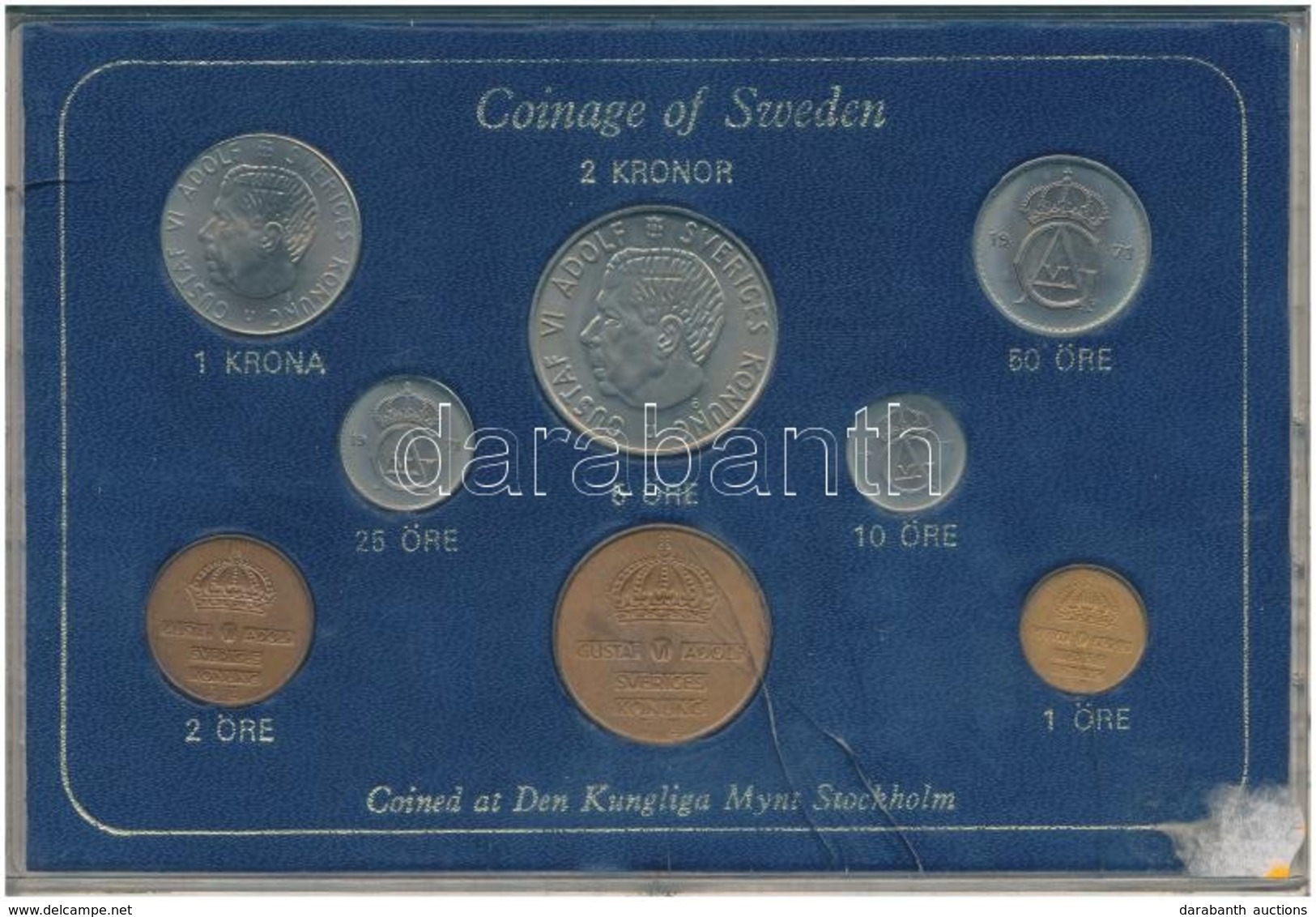 Svédország 1971. 1ö-2K (8xklf)forgalmi Sor Kissé Sérült Tokban T:1,1-
Sweden 1971. 1 Öre - 2 Kronor (8xdiff) Coin Set In - Sin Clasificación