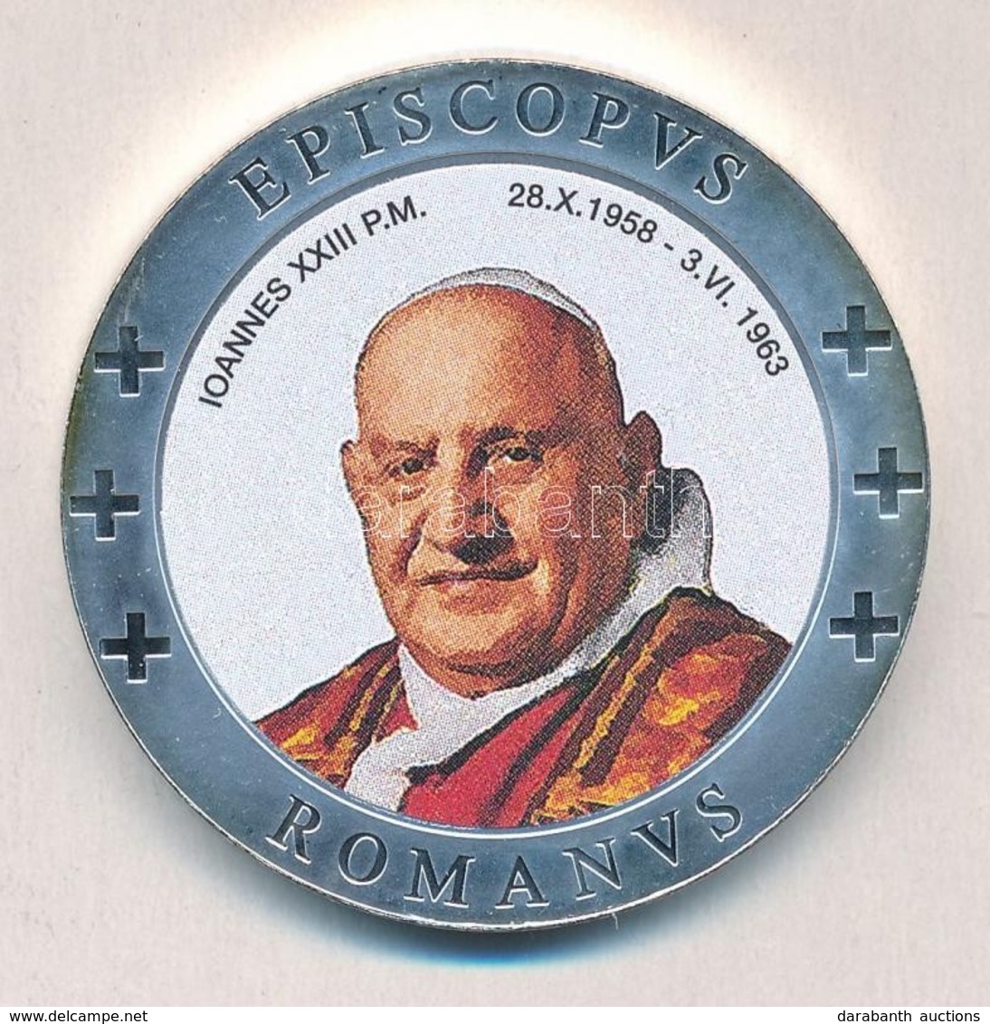 Vatikán ~2005. 'XXIII. János Pápa' Ezüstözött Multicolor Emlékérem (40mm) T:PP 
Vatican ~2005. 'Pope Ioannes XXIII' Silv - Ohne Zuordnung