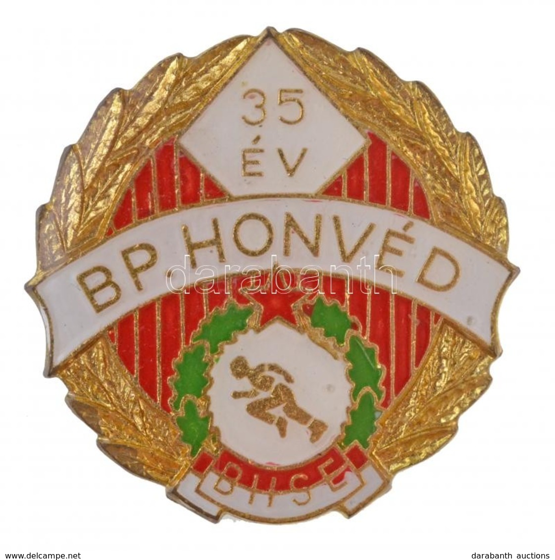 ~1970-1980. 'BP. Honvéd - 35 év' Zománcozott Fém Jelvény (24mm) T:1- - Ohne Zuordnung